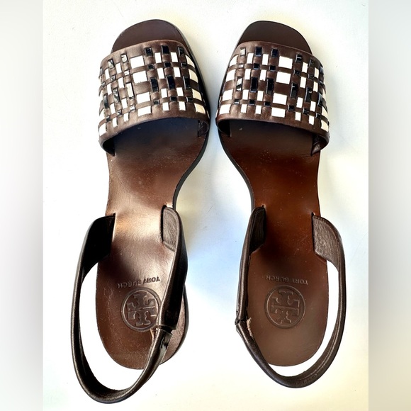 EUC Tory Burch block heel Slingback sandals, size 7.5 - Picture 6 of 13